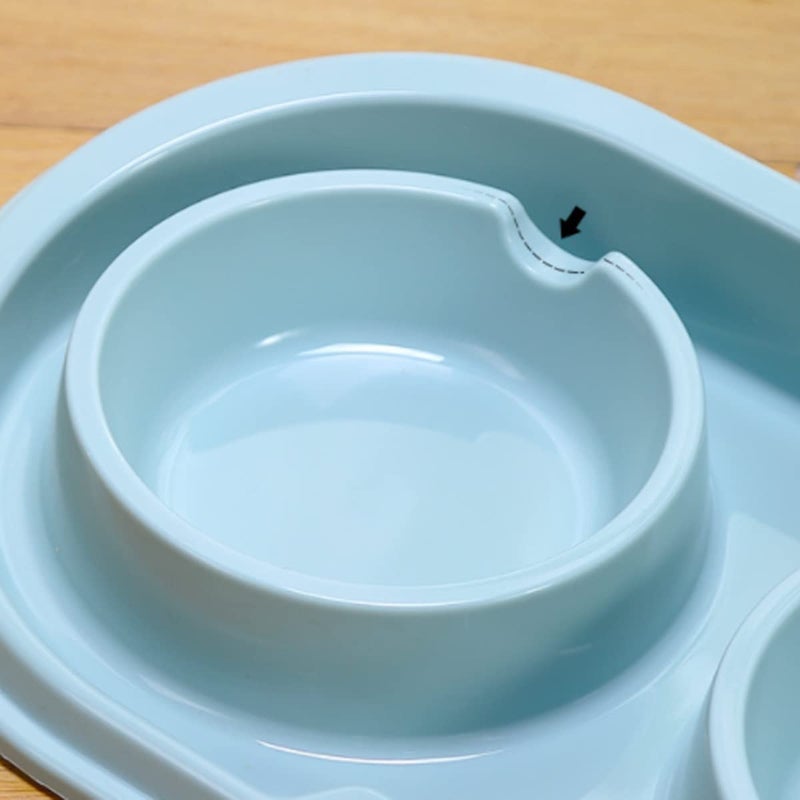 MXCELL Double Dog Cat Food Bowls, Stainless Steel Pet Bowls Dog Water Bowls with No-Spill and Non-Skid PP Station, Food Water Feeder for Cats and Small Dogs - Image 2